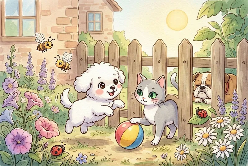 Ilustrație: Pufi și Miau, Prieteni Năzdrăvani