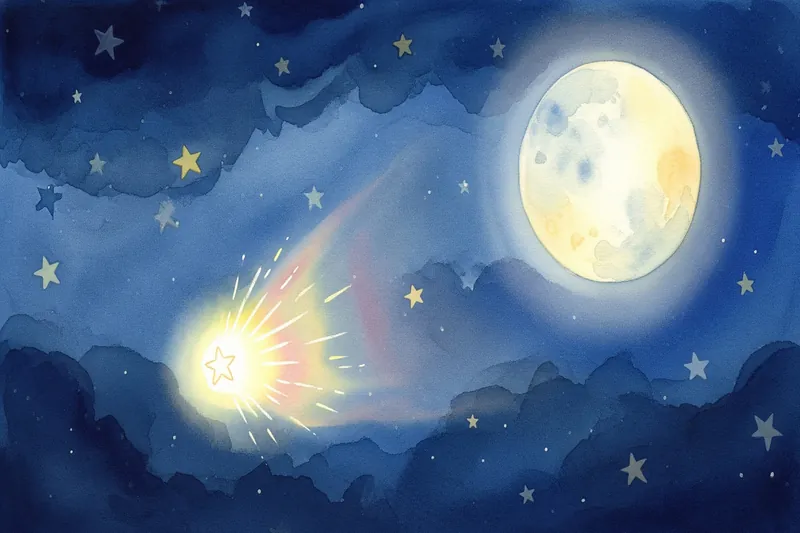 Ilustrație: Steluța cea Fricoasă și Șoapta Lunii
