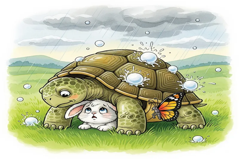 Ilustrație: Țestoasa Carapacea și Curajul de a Fi Tu Însuți