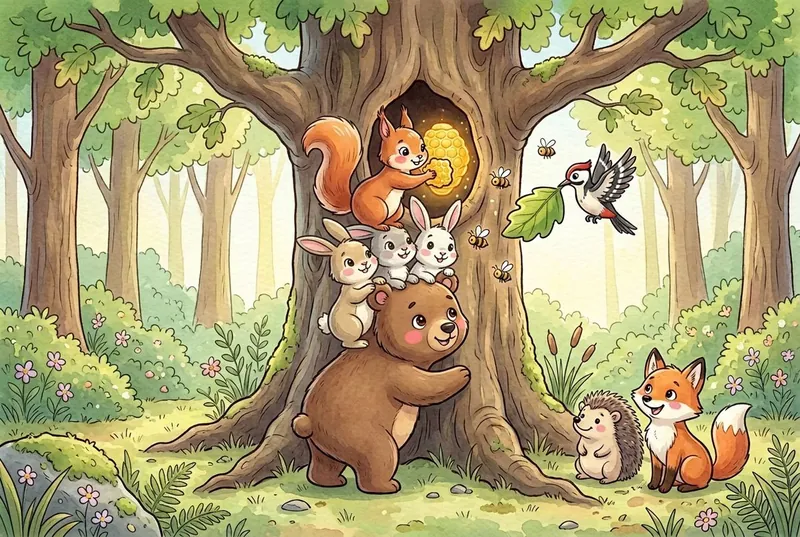 Ilustrație: Unirea Face Puterea în Pădure